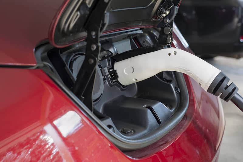 Red car Level 2 EV Chargers